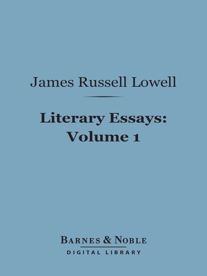 cover image of Literary Essays, Volume 1 (Barnes & Noble Digital Library)